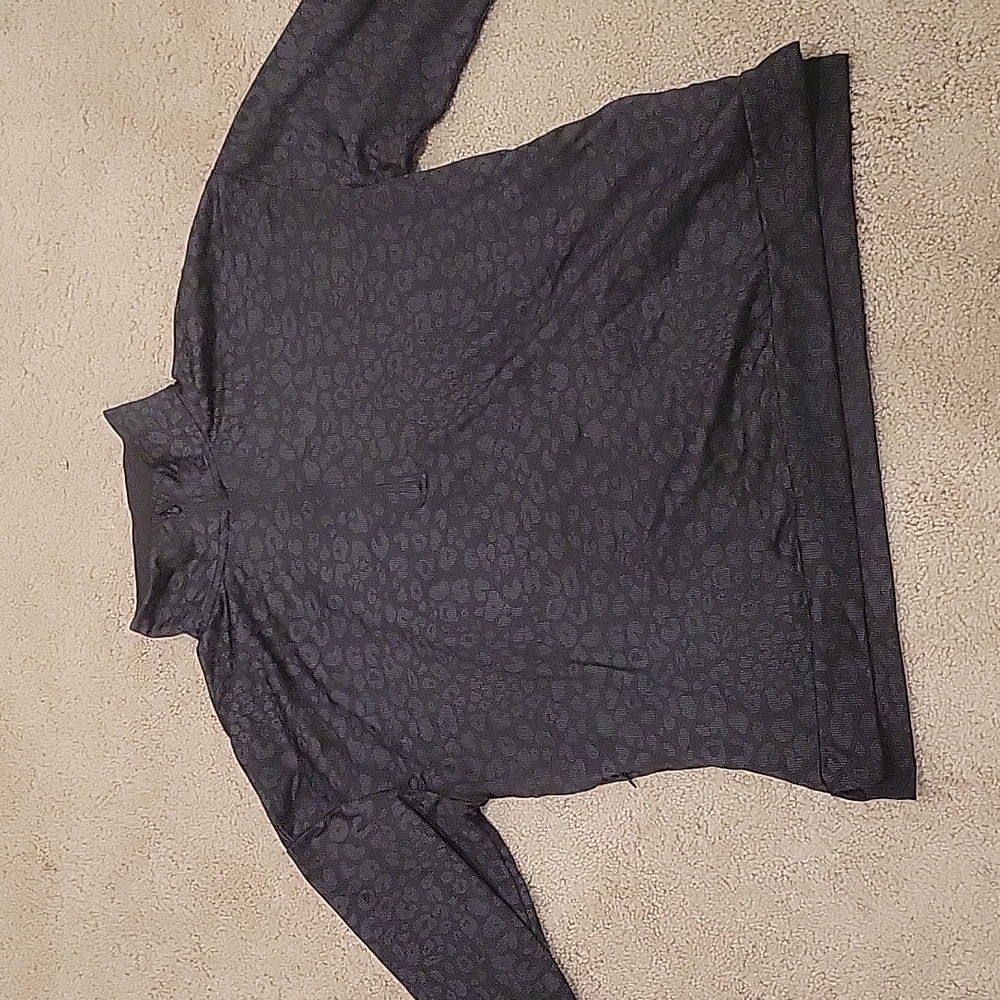 Black Cheetah Print Quarter Zip